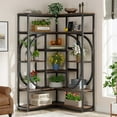 thumbnail image 3 of Tribesigns 7-Shelf Corner Bookshelf, L-Shaped Bookcase with 14 Shelves for Living Room, 3 of 7