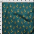 thumbnail image 3 of oneOone Silk Tabby Fabric Leaves|Swirl & Floral Block Printed Craft Fabric BTY 42 Inch Wide, 3 of 4