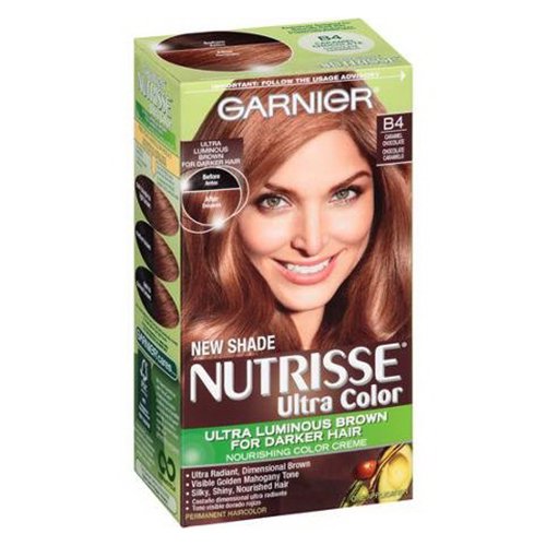 Garnier Nutrisse Ultra Color Hair Dye, B4 Caramel Chocolate Kit