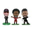 thumbnail image 1 of SoccerStarz Liverpool Jurgen Klopp, Mohamed Salah & Alisson Action Figure Set, 3 Pack, 2 Inch Collectible Action Figures, 1 of 4