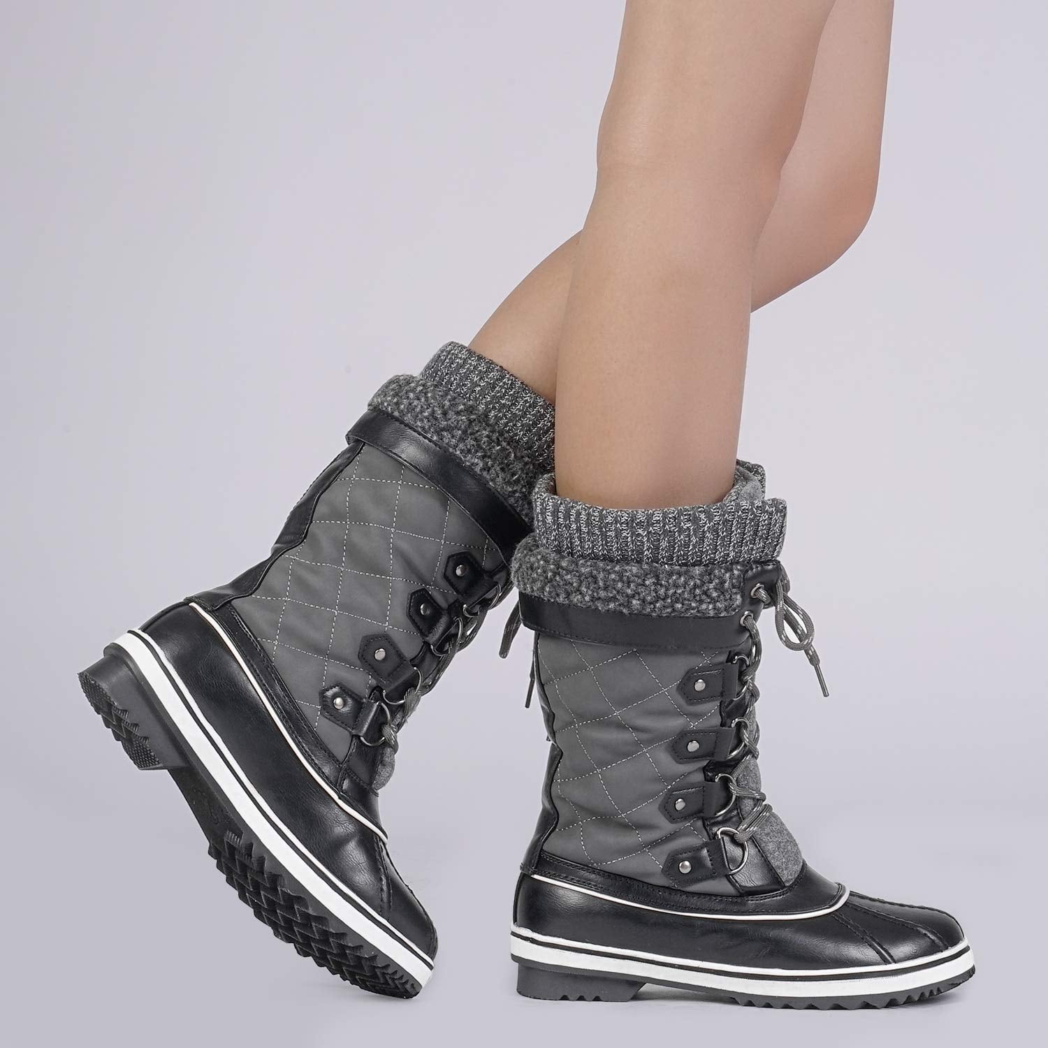 Dream Pairs Women Waterproof Winter Warm Snow Faux Fur Lined