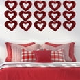 thumbnail image 5 of Red Valentine's Day Tinsel Triple Wall Hanging Heart Shaped Decorations for Home Front Door Wedding Anniversary Romantic Date Birthday Party Accessories Gift Supplies Pack of 2 with Wajkle, 5 of 7