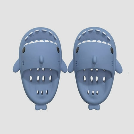 

Cute Shark Slippers For Women Slip Novelty Open Toe Slides Summer Lightweight Hollow Leaking Slippers Casual Beach Shoes Note Please Buy One Or Two Sizes Larger