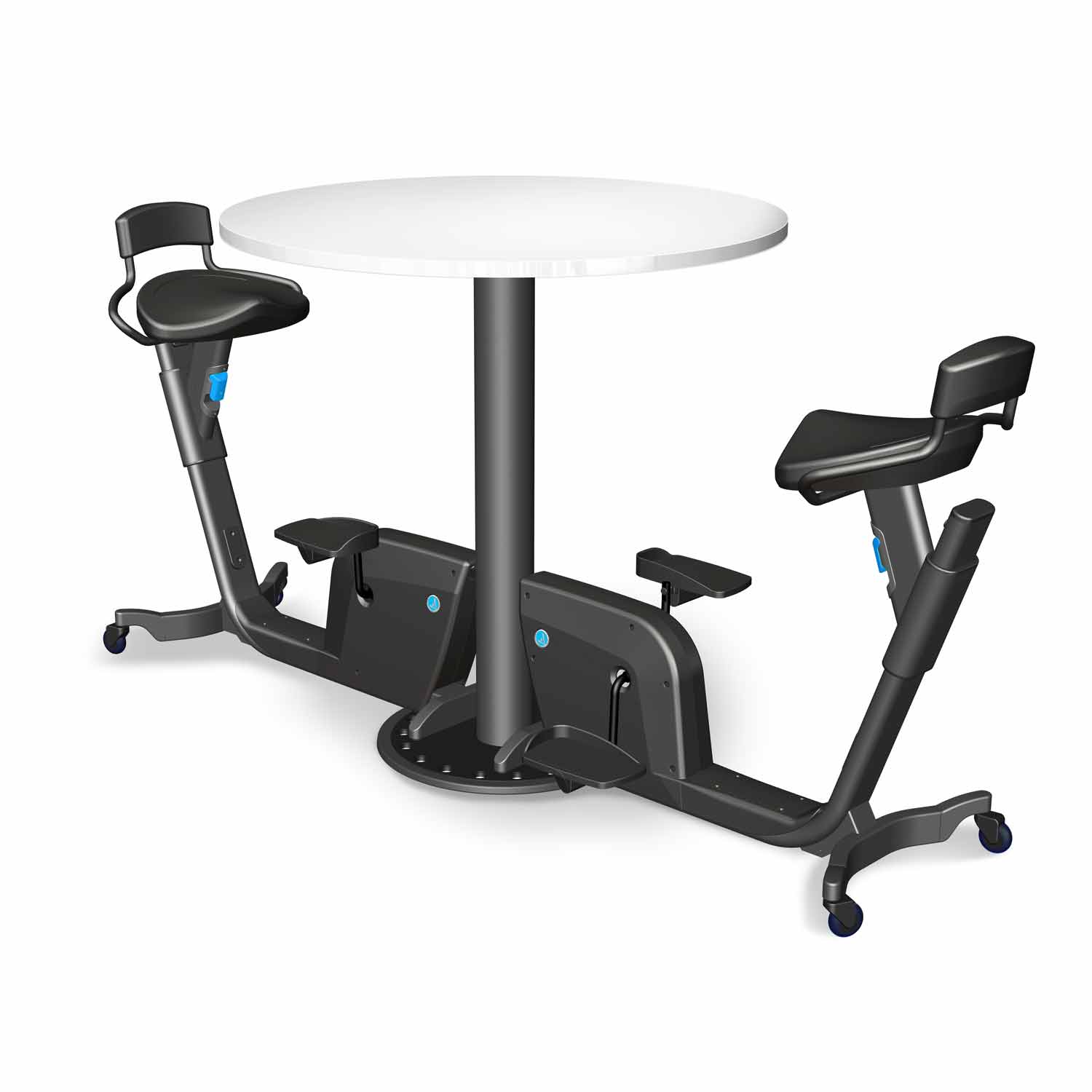 LifeSpan Office Duo Bike Table w/White Tabletop