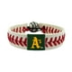 MLB Oakland Athletics Logo de l'Équipe de Sport Classique Gamewear Bracelet de Baseball en Cuir – image 1 sur 2