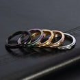 thumbnail image 2 of PAMTIER Men's Stainless Steel 3MM Domed Plain Thin Stackable Rhombic Cut Rotatable Biker Pinky Ring Anxiety Fidget Wedding Band Rose Gold Size 11, 2 of 4