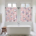 thumbnail image 4 of Easter Bunny Kitchen Curtain for Berdoom Living Room Cafe 54 Inch Length, Spring Purple Flower Rustic Rabbit Pink Tiers Curtains Light Filtering Drapes Rod Pocket Window Treatment 2 Panels 52"Wx54"L, 4 of 8