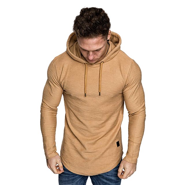 Sonducket Sudadera con capucha de algodón para hombre Sudadera con capucha absorbente de sudor Sudadera con capucha de algodón Sudadera con capucha de Sudaderas y sudaderas con capucha XXL, Caqui Sonducket AP000756-17