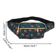 thumbnail image 3 of Unique Bargains 1 Pc Fanny Pack Strawberry Pattern Waist Bag Dark Blue, 3 of 6
