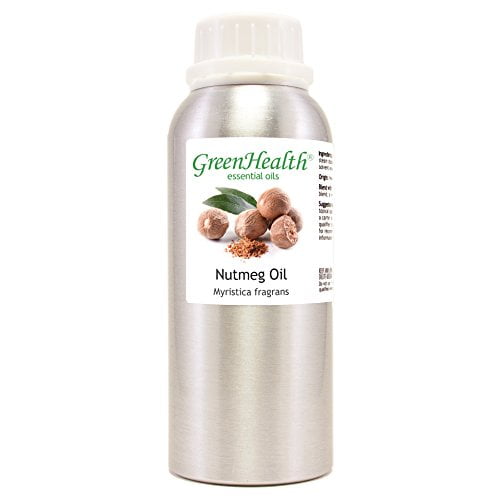 Nutmeg Essential Oil - 8 fl oz (237 ml) Aluminum Bottle w/Plug Cap - 100% Pure Essential Oil - GreenHealth