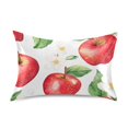 thumbnail image 7 of Yayeee Pillowcase Queen Size Set of 2 Satin Wrinkle Resistant Pillow Case, White Apple Pattern, 7 of 7