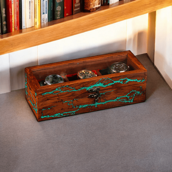 Personalised Vintage Wooden Watch Box for Men, Timepiece Display Case Storage Organizer, Jewelry Box for Women, Gift for Husband