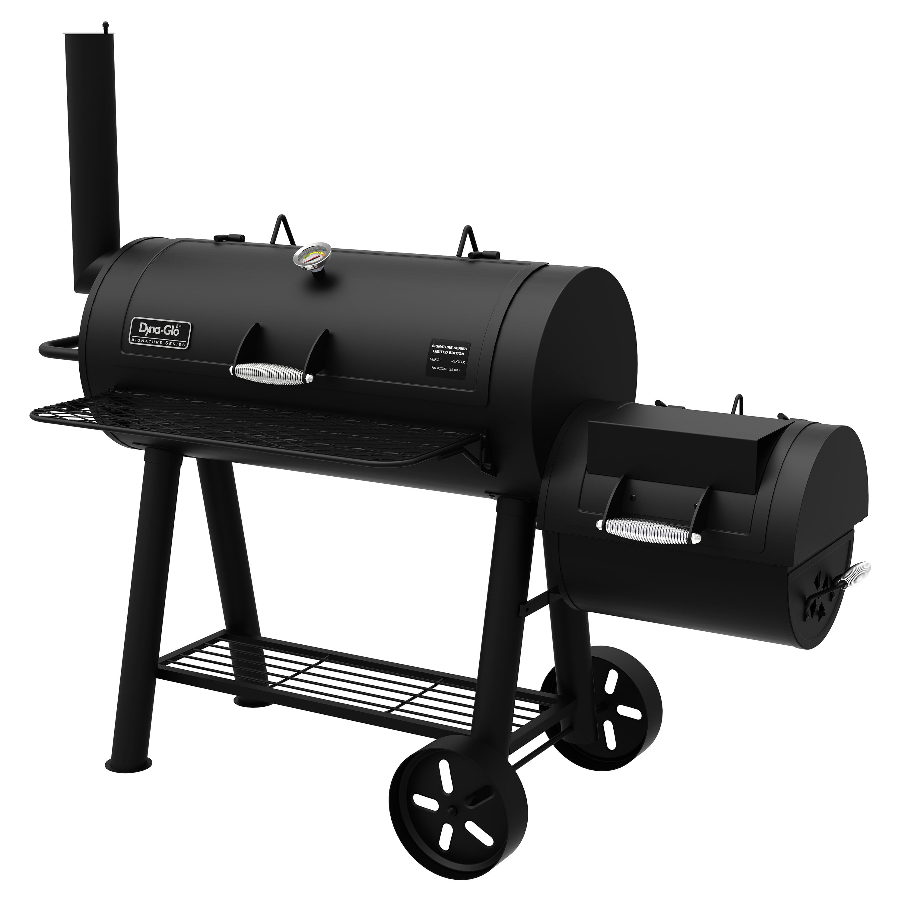Dyna-Glo Signature Series Barrel Charcoal Grill u0026 Side Firebox - Walmart.com