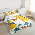 thumbnail image 3 of Homewish Wild Dinosaur Bedding Comforter Set,Tropical Safari Animal Twin Comforter Sets,Yellow White Blue Bedding Set For Teens Boys,Super Cozy Room Decor Reversible,2pcs, 3 of 8