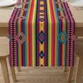 thumbnail image 4 of Yvsxxv Mexican Style Linen Table Runners Mexican Fiesta Party Colorful Striped Table Runners Kitchen Dining Table Decor, 4 of 7