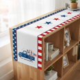 thumbnail image 6 of Table Runners 70 Inches Long Dress Scarves, 4th of July Farmhouse Coffee/Dining/Kitchen Table Decor, Holiday Table Runner, Flag Day Gnomes Truck Star Flag Firework 13x70 Inch, 6 of 9