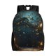 thumbnail image 1 of Disketp Magical Library Butterfly Night Mochila Unisex de Apertura Lateral Completa, Mochila para Laptop para Escuela, Trabajo y Viajes, 1 of 8