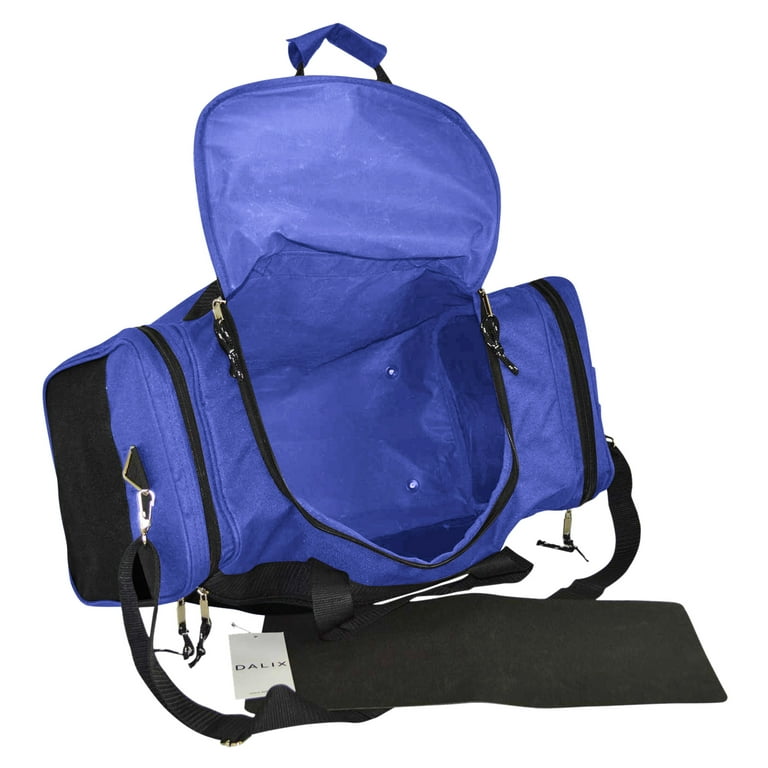 DALIX 17 Blank Duffel Bag Duffle Travel Size Sports Durable Gym Bag in  Navy Blue