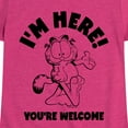 thumbnail image 3 of Garfield - I'm Here Youre Welcome - Toddler & Youth Girls Short Sleeve Graphic T-Shirt, 3 of 5