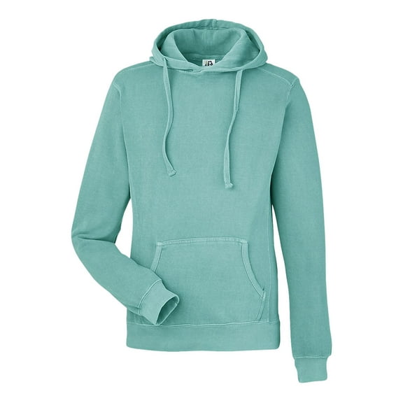 J America - Unisex Pigment Dyed Fleece Hooded Sweatshirt - 8730JA - MARINE - S