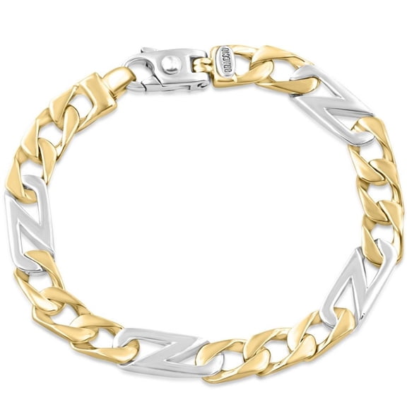 Pompeii Men's figaro 14k Gold (39gram) or Platinum (63gram) 8.5mm Link Bracelet 8.25" (,)