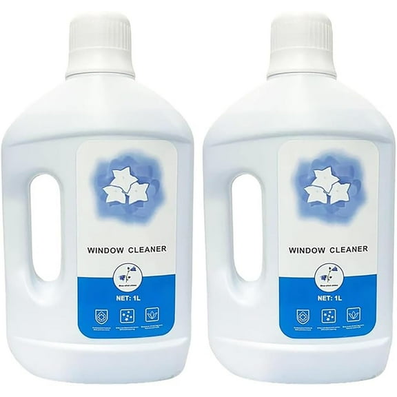 Window Cleaning Solution, 2-Pack, 1L, Compatible with ECOVACS Winbot W1 PRO/W2 PRO/W2 PRO OMNI/W2 OMNI/Winbot MINI, Glass Cleaner