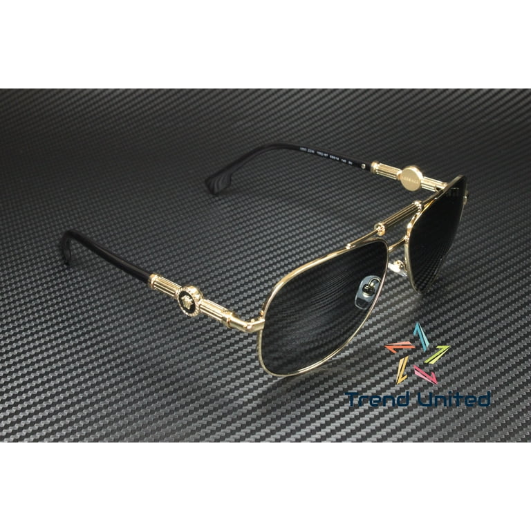 Versace VE 2236 Metal Unisex Pilot Sunglasses Gold 57mm Adult