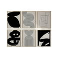 thumbnail image 6 of HAUS AND HUES Black Abstract Painting Aesthetic Wall Art- Set of 6, Modern Abstract Wall Art Black and Gray, One Line Abstract Art, Geometric Print Wall Art, Minimalist Wall Art (16x20, Beige Framed), 6 of 6