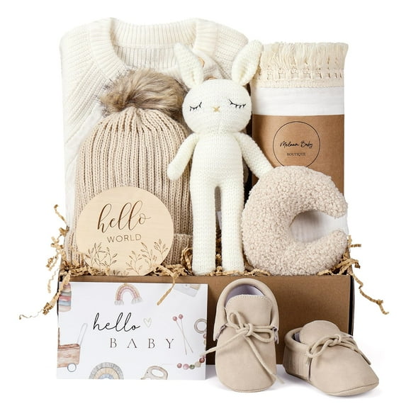 Set de regalo para bebés Meloom, unisex, estilo bohemio para recién nacidos, con algodón orgánico