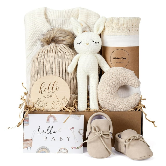Set de regalo para bebés Meloom, unisex, estilo bohemio para recién nacidos, con algodón orgánico