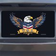 thumbnail image 7 of Patriotic Eagle Emblem Funny Personalized License Plate Rust-proof Stainless Steel Metal License Plate Suitable For Men And Women 12.2" x 6.2", 7 of 7