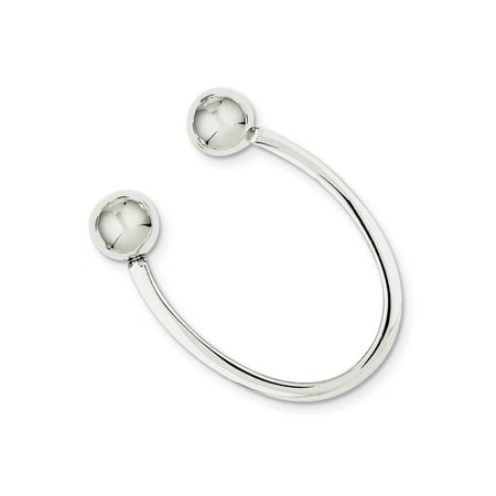 - Men's 925 Sterling Silver Freeform Key Ring
