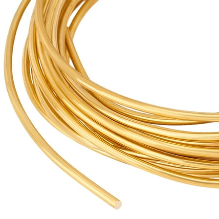 10 Gauge Solid Brass Wire - 16.4FT Soft Round Wire for Jewelry Making Gem Wrapping DIY Crafts 1roll