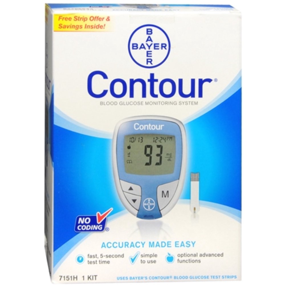 CONTOUR Blood Glucose Monitoring System Blue 1 Each