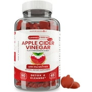 Natural Genius Vegan Apple Cider Vinegar Gummy Vitamins - 2X ACV with the Mother for Detox, Weight Loss 90 Ct