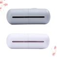 thumbnail image 5 of Milisten 2pcs Wall-mounted Trash Bag Container Capsule Shape Trash Bag Dispenser Garbage Bag Storage Box for Bathroom Kitchen (White + Grey), 5 of 5