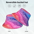 thumbnail image 2 of KLL Rainbow Glitter Cute Bucket Hat for Women Men Packable Travel Beach Sun Hat Outdoor Rave Accessories Reflective Fisherman Cap, 2 of 7