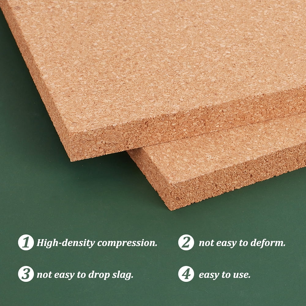 2Pcs Square Cork Bulletin Boards 11.8x11.8 Inch Wood Cork Board 0.6 Inch Thick Square Wooden Board Tiles for Wall Decoration Party and DIY Crafts