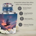 thumbnail image 7 of MUKTIVE Crow Cremation Urns for Adults Humans - Blue Funeral Urns for Adult Ashes Men - Sunset Large Urn for Human Remains - 10 Inch Memorial Urn for 2 Adults Ashes, 7 of 7