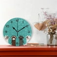 thumbnail image 2 of SKYSONIC Cute Cat Paws Wall Clock 10 Inch Silent Non Ticking Round Clock Oil Painting Clock Easy to Read Clock for Living Room Bedroom Bathroom Home Decor, 2 of 7