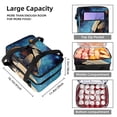 thumbnail image 3 of Turtle Double Layered Insulated Refrigerated Lunch Bag with Two Compartments, Large Capacity, and Handheld Carry - 7.1x11.4x16.1 Inches, 3 of 6