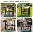 thumbnail image 7 of NUUK Rolling Outdoor Grill Cart with Wheels,Dining Table with Hook, Stainless Steel Food Prep Table Stand for Patio BBQ and Deck Parties, 7 of 7
