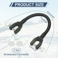 thumbnail image 2 of Uxcell Ski Tip Connector, Snowboard Clip Ski Training Aid Basic Turning Portable Durable Holder Skiing Accessories- Fitting for (Beginners Skiing Training/Speed Control) 2 Pcs & Black, 2 of 7