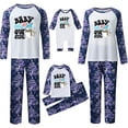 thumbnail image 2 of Snowman Print Family Matching Christmas PJs, Long Sleeve Shirts and Pants Holiday Sleepwear, 2 of 7