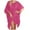 Hot Pink, variant on TMOYZQ Womens Plus Size Chiffon Ruffle Hem Boho Swimsuit Coverup Oversized Loose Bikini Dress Beach Cover Ups Swimwear Bathing Suit Cover Ups