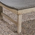 thumbnail image 4 of Camdyn Outdoor Rustic Acacia Wood Chaise Lounge with Wicker Seating (Set of 4), Light Gray and Mixed Black, 4 of 7