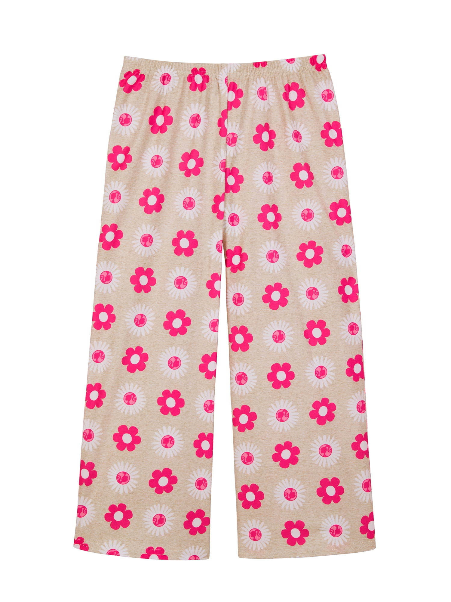 Barbie Girls Short Sleeve Snug Fit Sleep Top and Pants Pajama Set, 2-Piece, Sizes 4-10