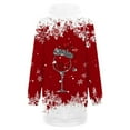 thumbnail image 4 of Telankuip Christmas Hoodies Dress for Women Long Sleeve Warm Comfy Red Print Long Sweatshirts Casual Light Merry Xmas Loose Soft Gradient Hooded Pullover Tops Red XL, 4 of 6