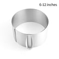 thumbnail image 1 of Cateissary Anillo de mousse telescópico de acero inoxidable ajustable 6-10 pulgadas molde para pasteles hornear cocina postre molde Cocina y Comedor Cateissary HA015382-00, 1 of 5