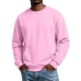thumbnail image 3 of Mens Sweatshirts With Zipper Sleeve Pockets Zaewscy Men's Winter Casual Fashion Solid Color Round Neck Zipper Multi Pocket Sweatshirt Top Pink M, 3 of 8